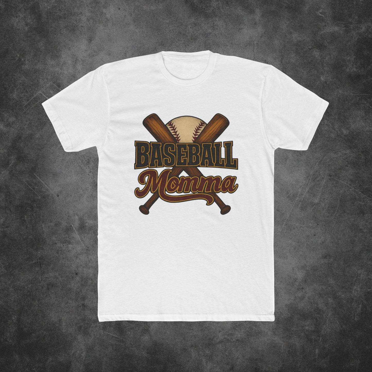 Unisex Cotton Crew Tee - "Baseball Momma" Design
